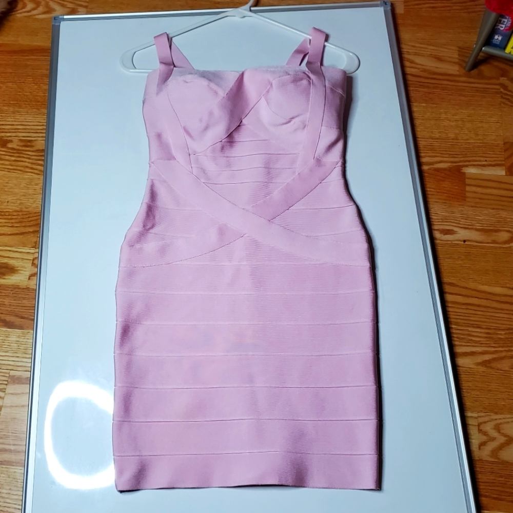 Bumblegum Pink Body Co Bandage Dress